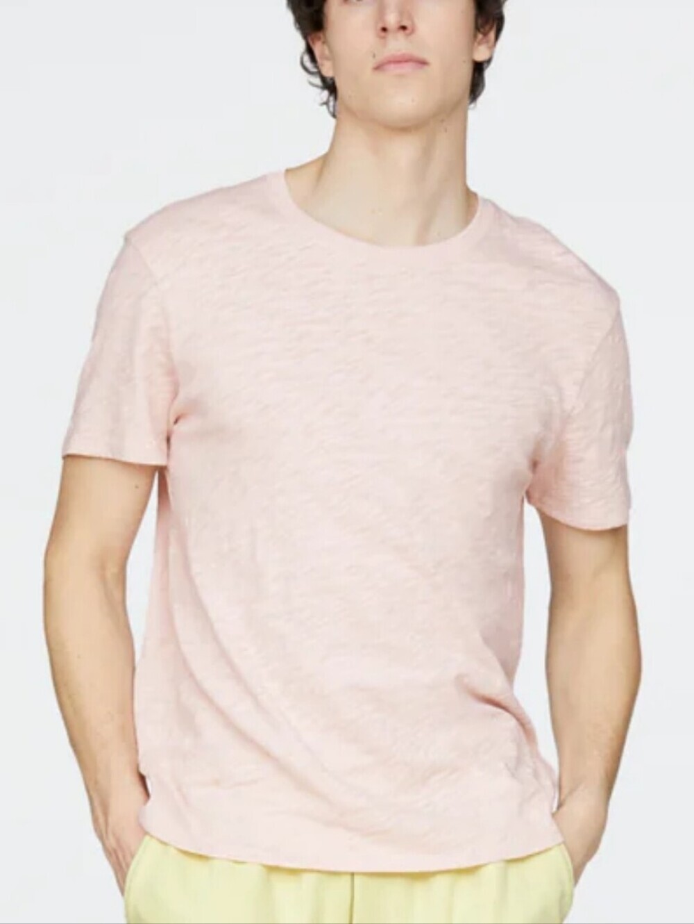 ATM Slub Jersey Crew Neck Short Tee Peru Cotton In Faded Rose NWOT